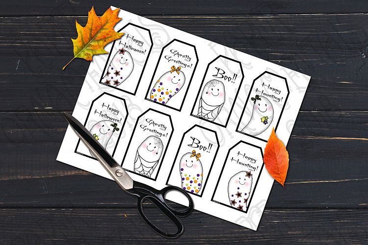Printable Halloween Gift Tags, Ghost Gift Tags