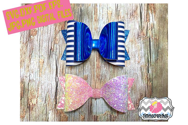 2 Styles Classic Hair bow Template