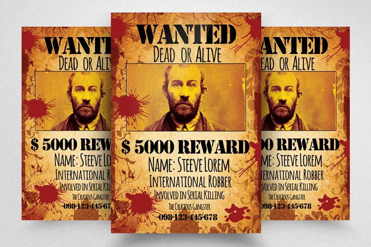 Criminal Wanted Flyer Template