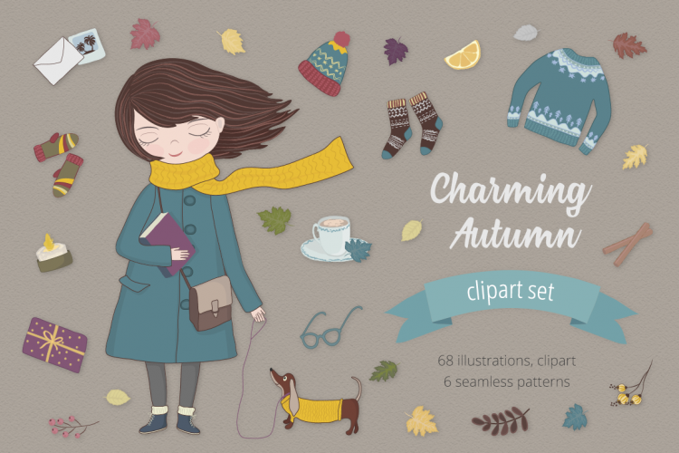 Charming Autumn Illustration Set