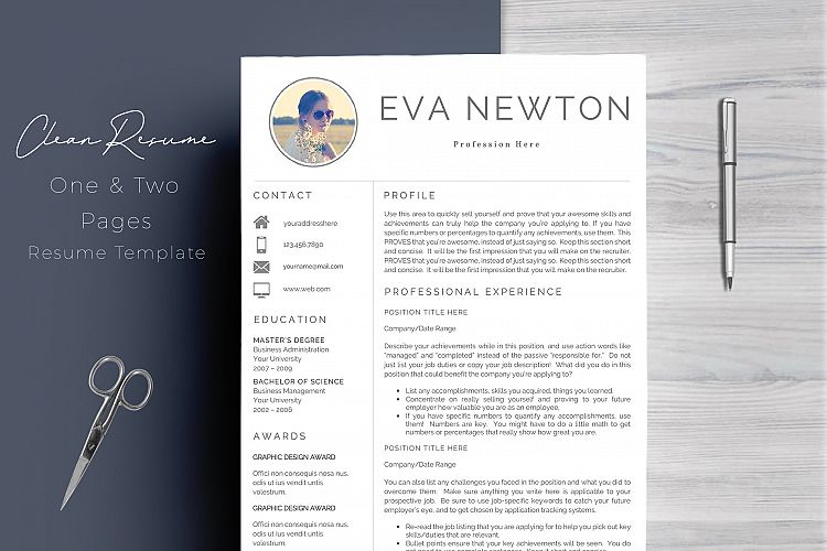  Resume Template 4 Pages