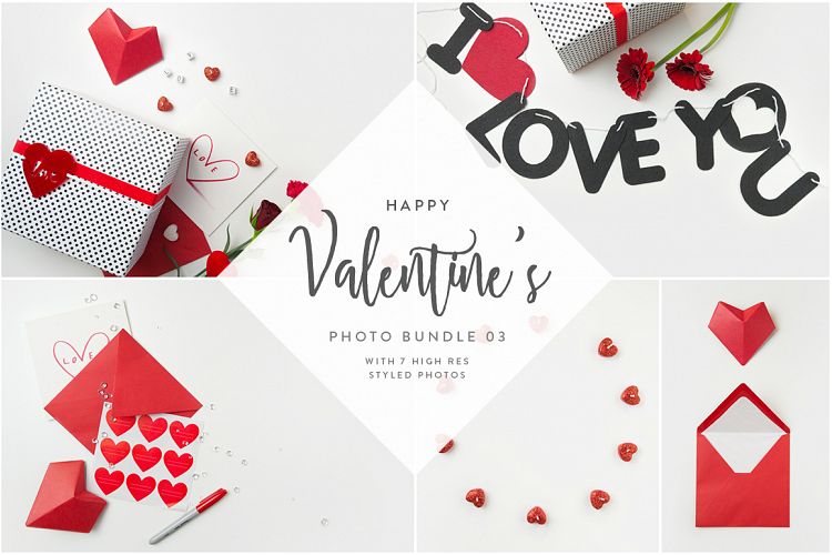 Valentines Styled Photo Bundle - Red 