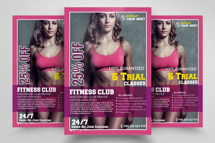 Body Fitness Club Flyer Template