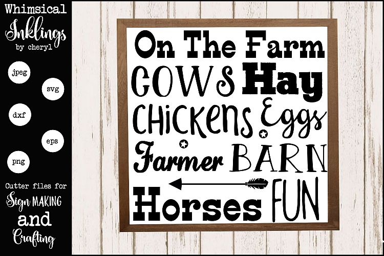 On The Farm Collage SVG