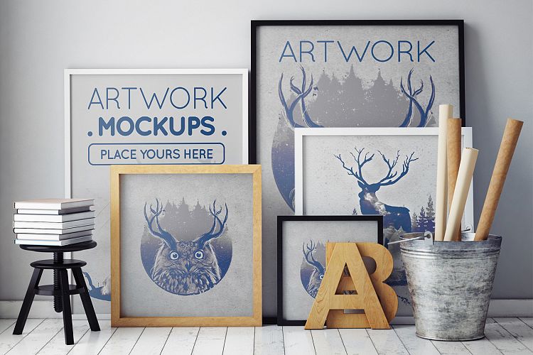Posters, Frames Mockups V.3