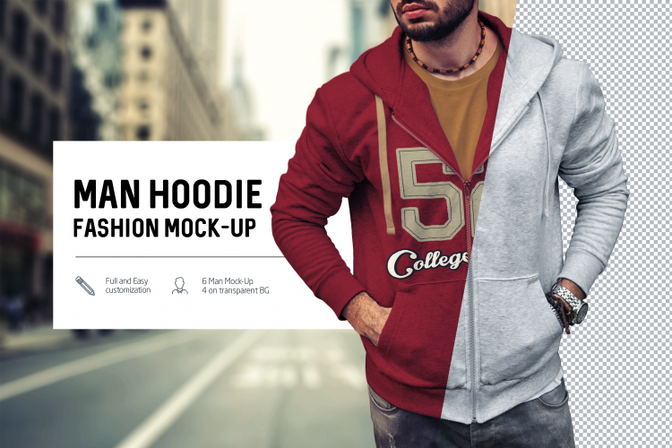 Man Hoodie Fashion Mock-Up