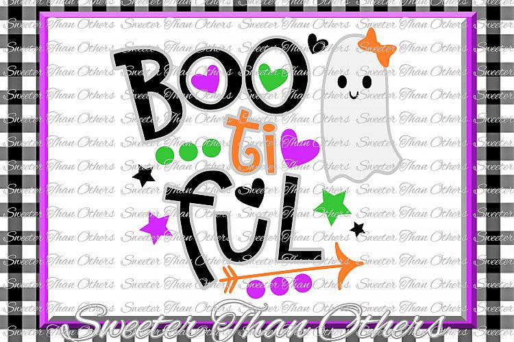 Halloween svg, Bootiful Svg, Boo Ghost Design