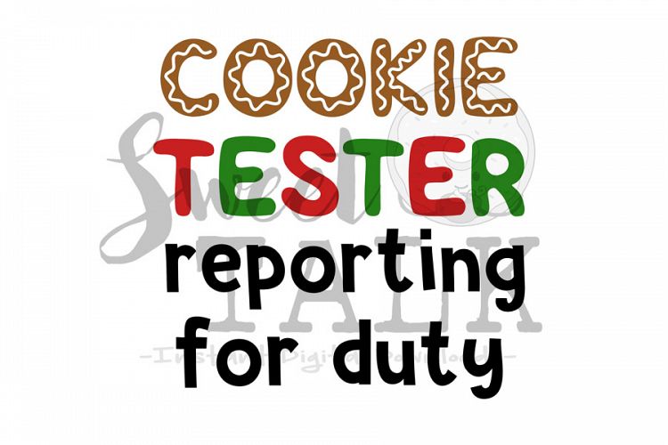 Christmas cookie tester-svg, digital download