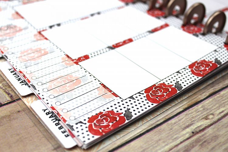 Happy Planner PRINTABLE, Weekly Insert Refill, Red Rose Polka Dots, Printable, Planner Printable, 7 x 9.25, Mambi Happy Planner