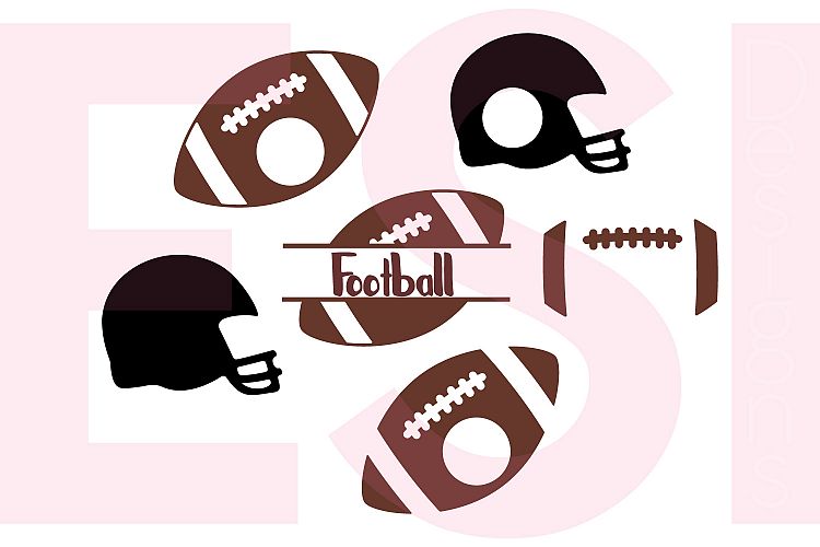 Football Monogram Designs Set