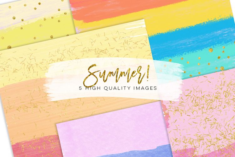 Summer Blobs Paper, summer party texture invitation, summer watercolor paper, pool party invitation paper, digital paper commercial use example image 1