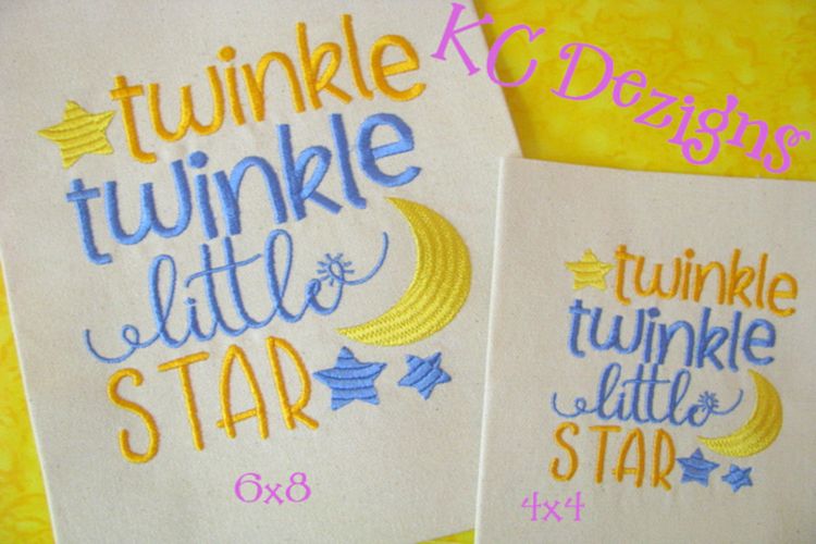Twinkle Twinkle Little Star Machine Embroidery Design