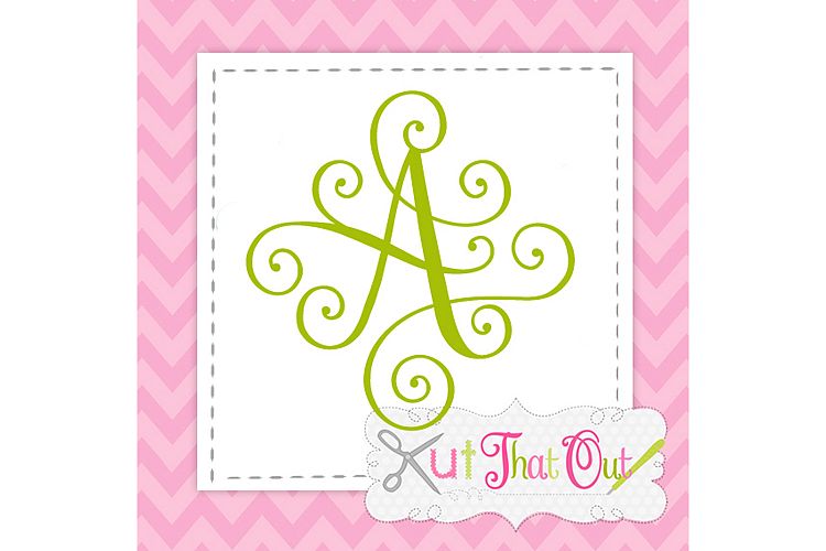 EXCLUSIVE Elegant Scroll Monogram Font SVG & DXF Cut File