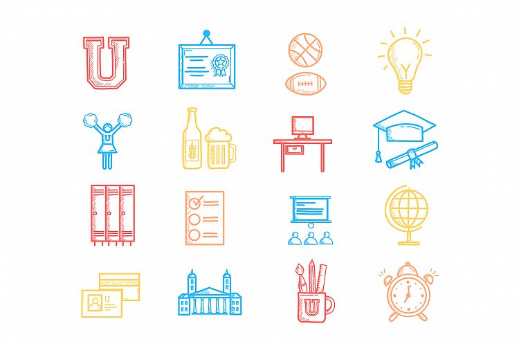 University Hand-Drawn