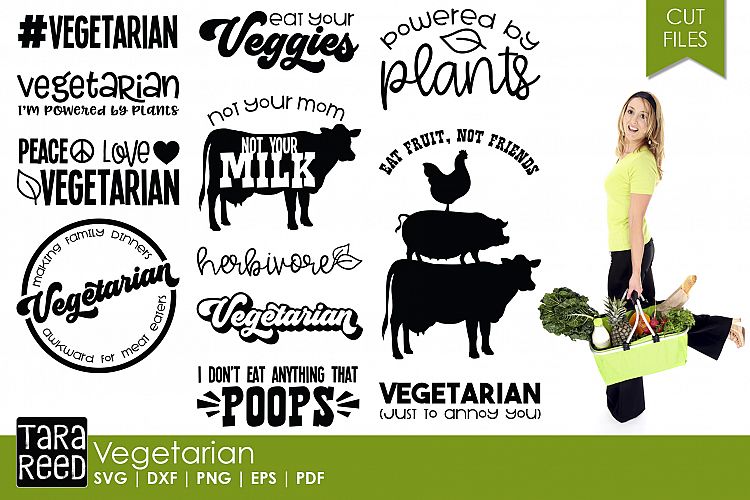 Vegetarian SVG and Cut Files for Crafters