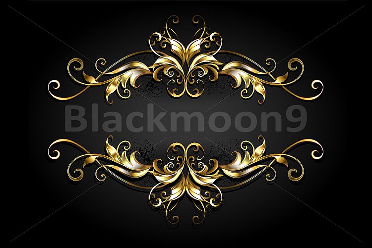 Symmetrical Gold Frame Scroll