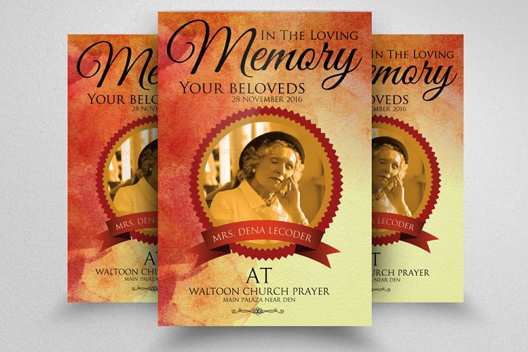 Memorial   Funeral Program Flyer