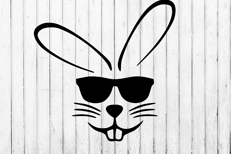 Easter bunny with sunglasses svg, clipart