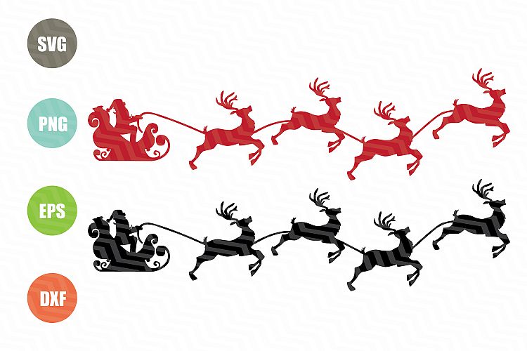 Santa Claus With Reindeer SVG