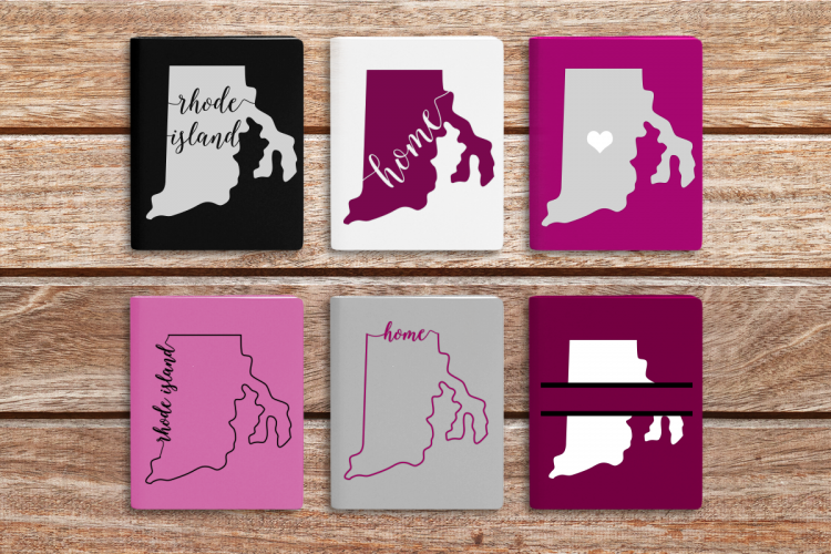 State of Rhode Island SVG File Cutting Template