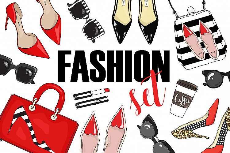 Vector fashion set.