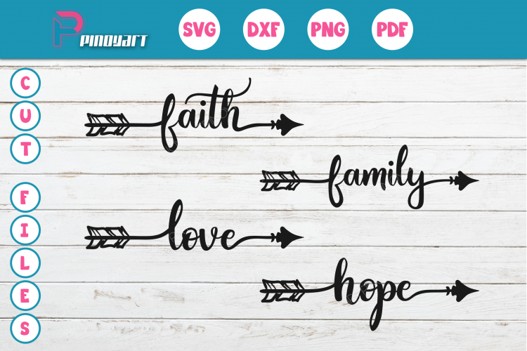 arrow svg,arrow svg file,love svg,faith svg,family svg