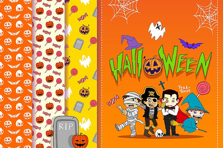 Halloween Characters Vector Set