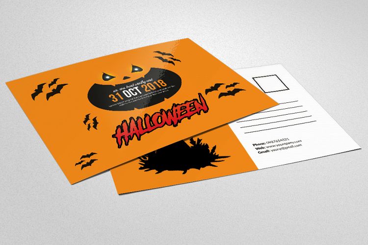 Halloween Party Invitation Postcard