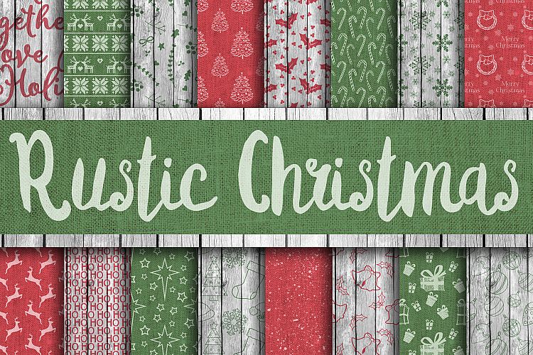 Rustic Christmas Digital Paper