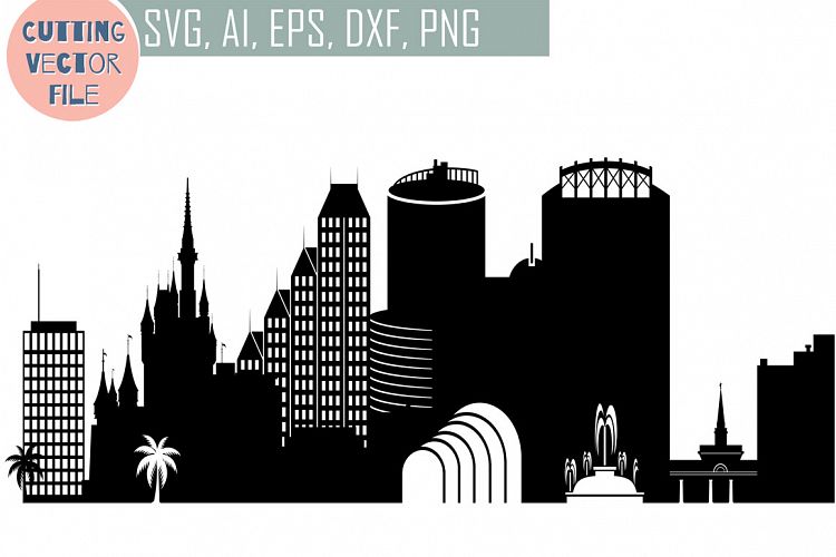 Orlando Skyline Vector, Florida USA city, SVG, JPG, PNG, DWG, CDR, EPS, AI