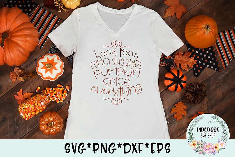 Hocus Pocus Comfy Sweaters Pumpkin Spice Everything SVG