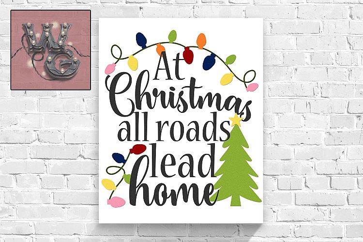 Christmas All Roads Lead Home SVG DXF PNG EPS JPG Commercial
