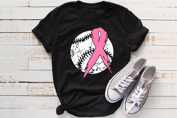 Baseball Tackle Breast Cancer Svg Awareness ribbon 1021s
