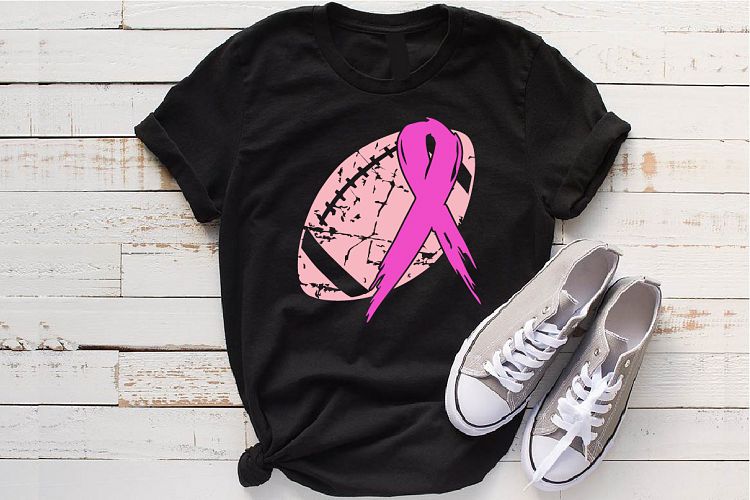 Football Tackle Breast Cancer Svg Awareness ribbon svg 1018s