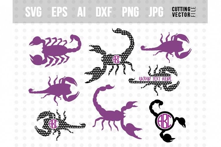 Scorpion Vector Bundle - svg, eps, ai, dxf, png, jpg