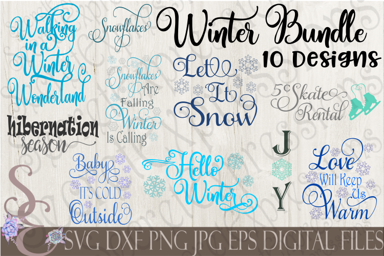 Winter SVG Bundle 10 Designs