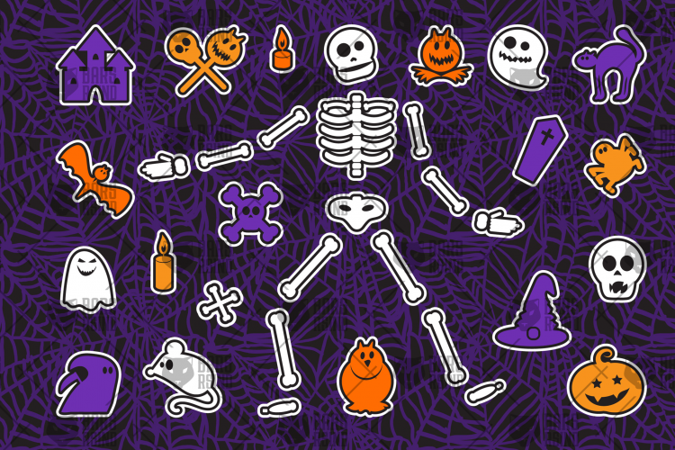 Halloween Stickers Set