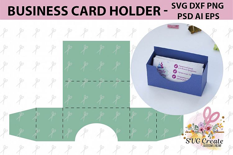 Business Card Holder Template Stand Paper Organiser Box