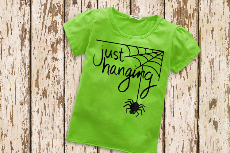Just Hanging Halloween Spider SVG Design