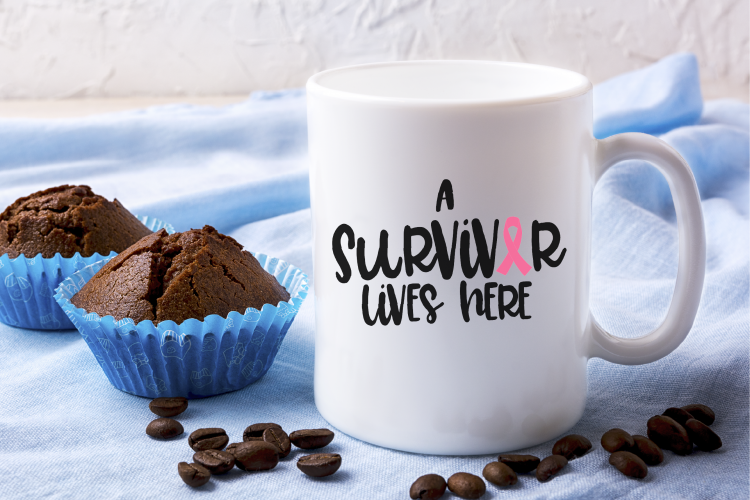 SPVinyl A Survivor Lives Here Breast Cancer Awareness Cuttable & Printable Design File Bundle