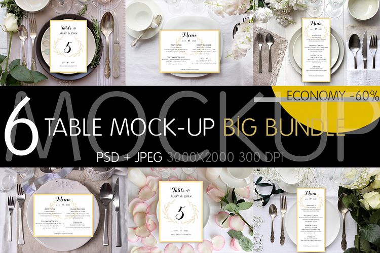 Table Settings Mock-up Bundle