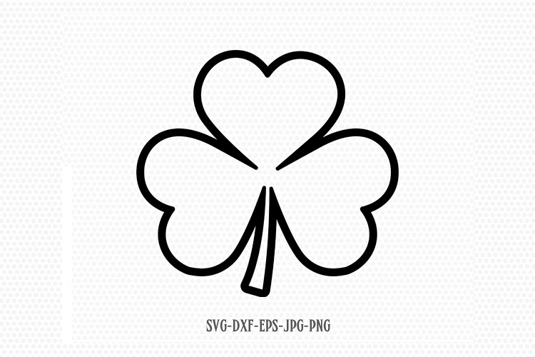 Shamrock outline svg, St Patrick's Day Svg