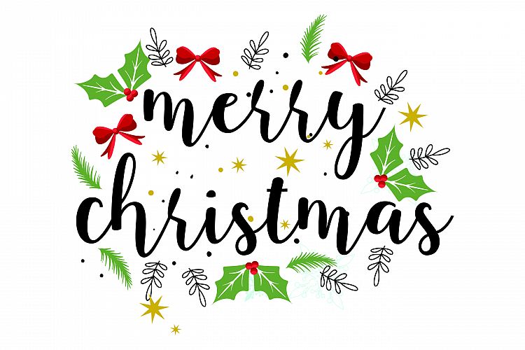 Merry christmas SVG cut files - greeting card,T shirt design