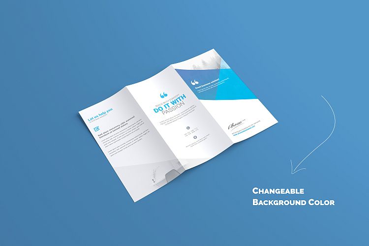 A4 Trifold Brochure Mock-Ups