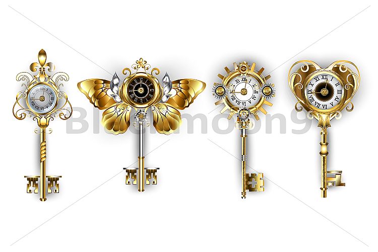 Antique Keys with Dials