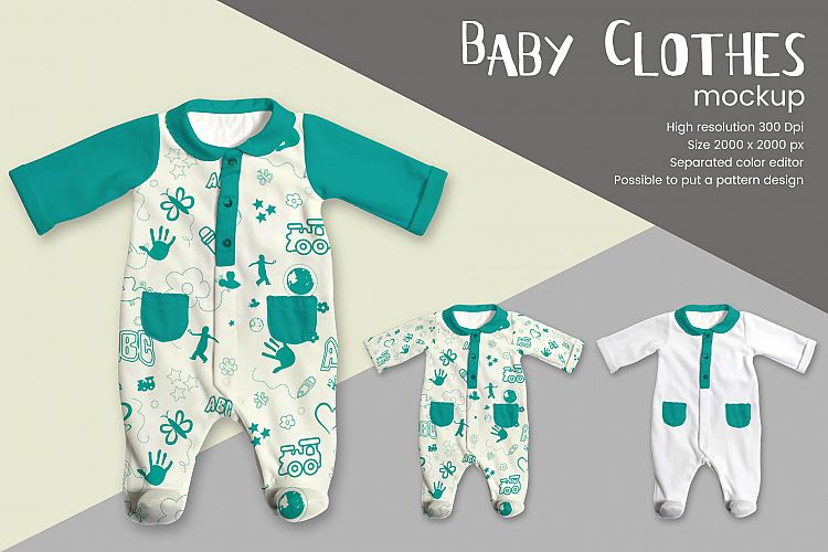 Download Baby Clothes Mockup (119584) | Products | Design Bundles