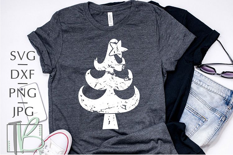 Grunge SVG, Christmas Tree Svg