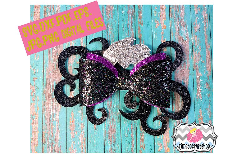 Mermaid Ursula Inspired, Sea Witch, Wicked Hair bow Template