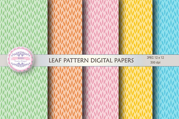 LEAF PATTERN DIGITAL PAPERS