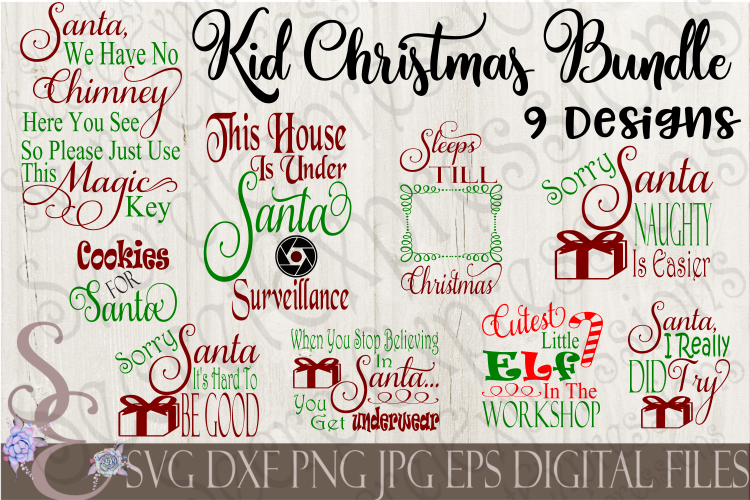 Kid Christmas Bundle 9 Designs